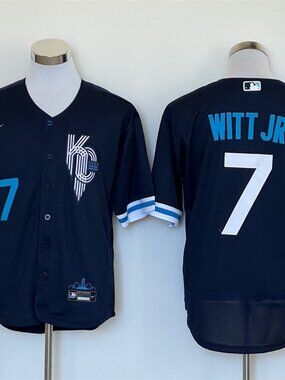 Kansas City Royals Bobby Witt Jr. #7 City Connect Jersey - Navy